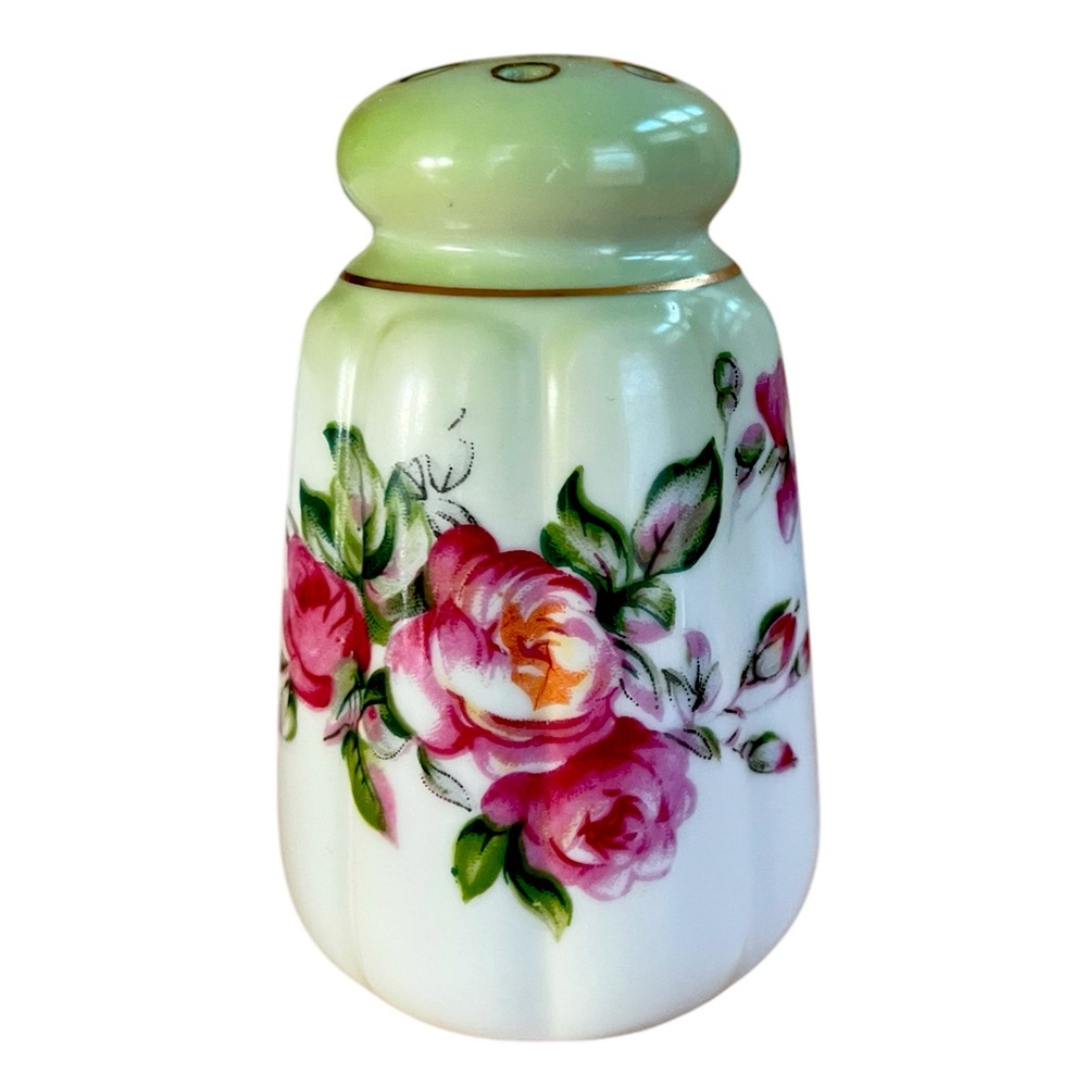Antique French Porcelain Muffineer Powered Sugar Shaker / Hat Pin Holder